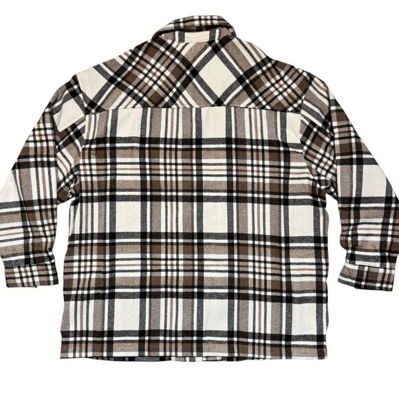 HFX Women's Flannel Snap Front Shacket Jacket Shirt Size Medium NWT - Picture 2 of 10